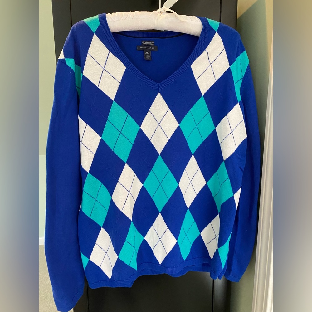 Tommy Hilfiger Pima cotton argyle sweater